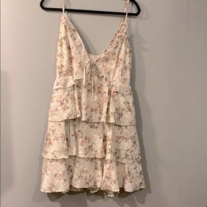 Fun tiered floral dress with cutout